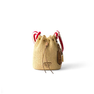 PRADA CROCHET MINI BUCKET BAG 1BE068 (19.5*15.5*10cm)